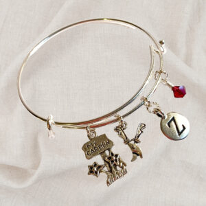 Gardening Garden Birthstone Charm Initial Bangle Bracelet Style 01
