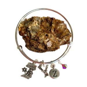 Personalized Gardener Charm Bracelet – Custom Birthstone & Initial – Gardening Gift for Women, Retirement, Appreciation
