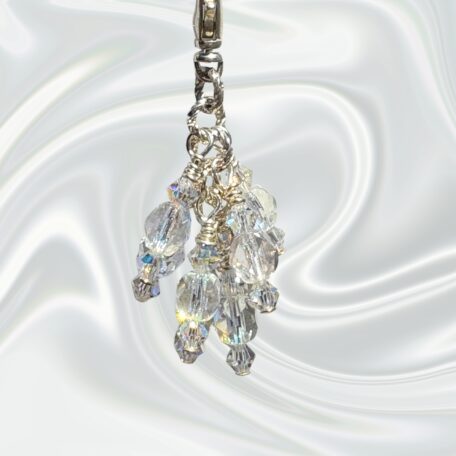 Diamond Radiance Crystal Handbag Charm Zipper Pull Necklace Pendant