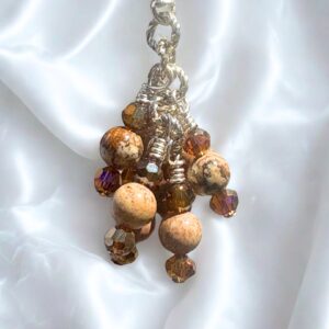 Desert Earth Picture Jasper Luxe Handbag Charm Zipper Pull