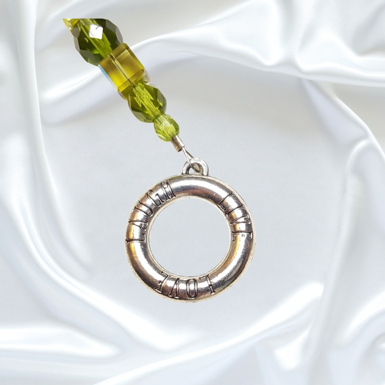 Natural Serpentine Gemstone Pearl Cross Single Strand Statement Necklace Earrings Set