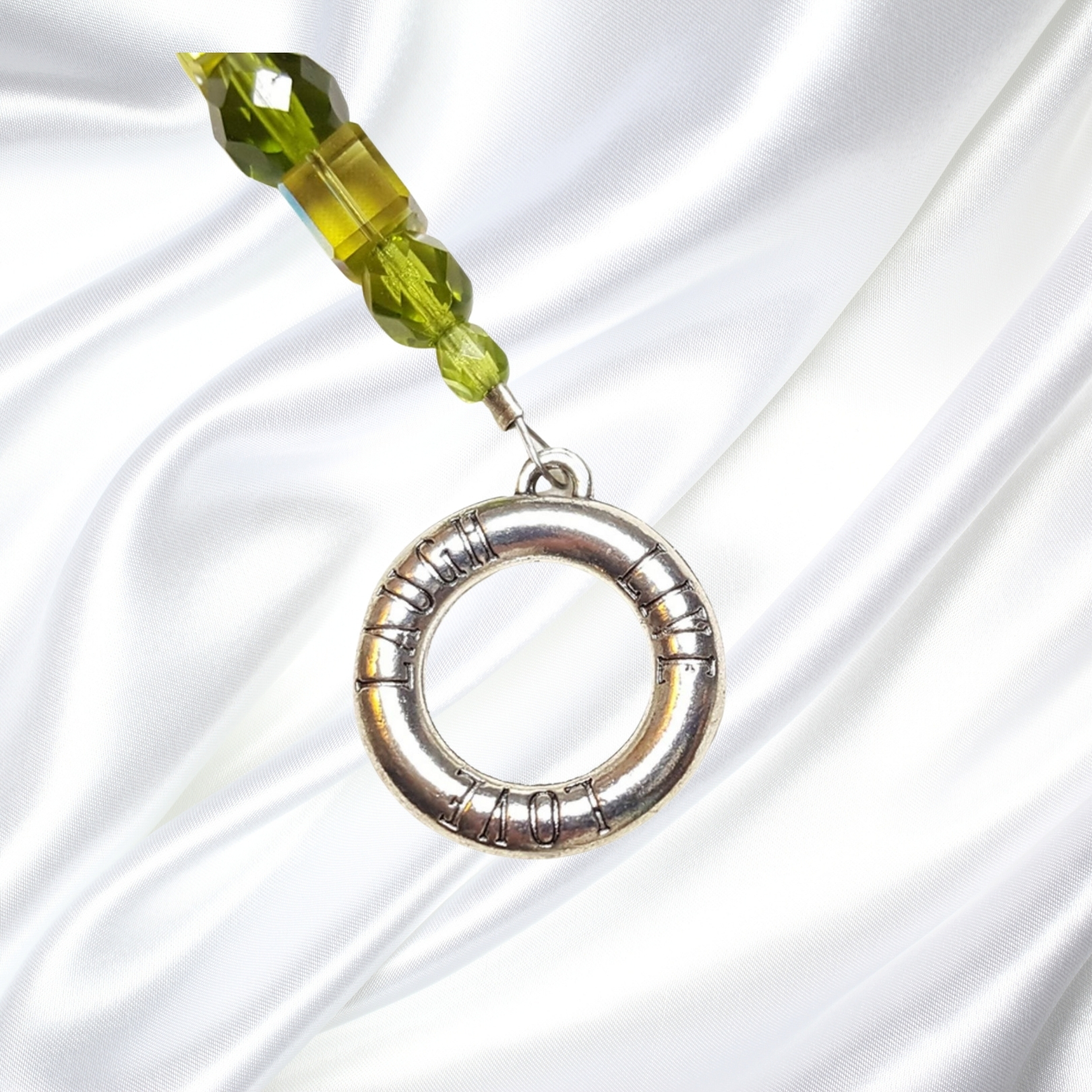 Natural Serpentine Gemstone Pearl Cross Single Strand Statement Necklace Earrings Set